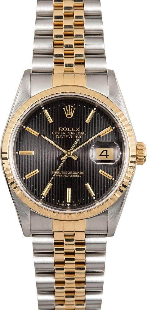 rolex black tapestry dial|rolex datejust men's watch 16233.